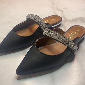KURT GEIGER LONDON Princely Point Toe Embellished Mules